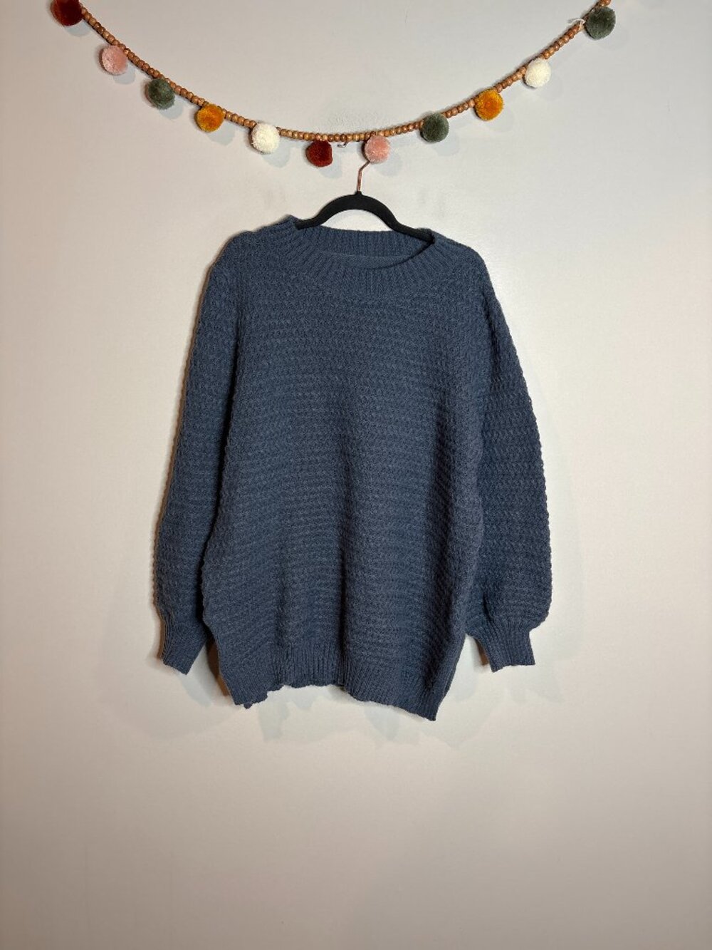 Amazon navy blue chunky sweater